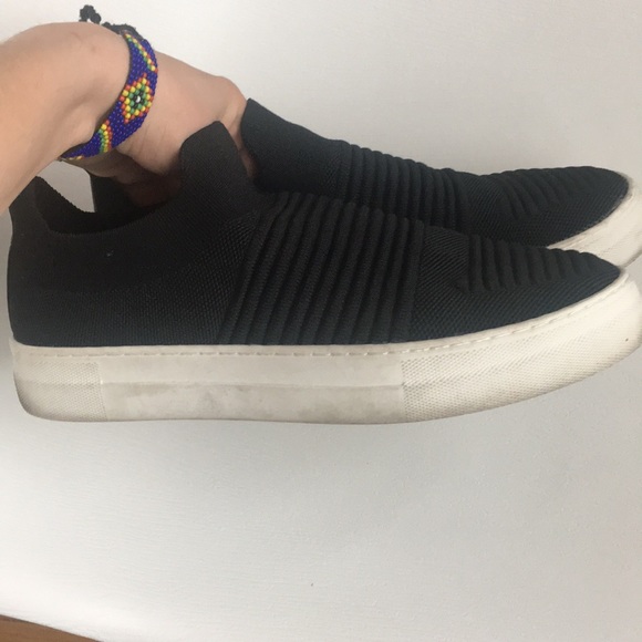 Madden Girl Shoes - Madden girl black slip on sneakers